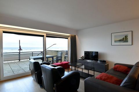 Sunny & south-facing corner apartment in a residence with an entrance on the Zeedijk of De Haan and a beautiful view over the residential area. Spacious living room with terrace, separate bedroom, bathroom with shower. WC separate. Equipped for 2 per...