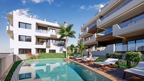 There are 15 residences in this brandnew development in a peaceful section of Benijofar with 2 or 3 bedrooms and 2 baths each unit The penthouses offer a private solarium starting at 7500 square metres in size complete with its own bathroom and plumb...