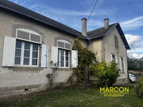 MARCON IMMOBILIER - CREUSE EN LIMOUSIN - REF 88154 - FURSAC SECTOR - Marcon Immobilier offers you this charming atypical house. It is an old school converted into a house. It is composed on the ground floor of an entrance, a large living room of 35m²...