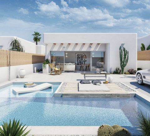 New residential complex villas with 3 bedrooms and 2 bathrooms in San Fulgencio, La Marina. The entire project consist of 23 Ibiza style villas, all built on independent plots between 180m2 and 289m2 with terrace, parking space and private pool. All ...