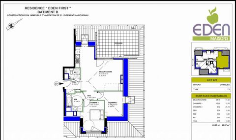 Appartamento al piano terra 65,49 m2 con un ampio soggiorno aperto sulla cucina e una terrazza di 52,46 m2 Possibilità di garage. Per maggiori informazioni contattare Mario ELIA al numero ... Features: - Lift