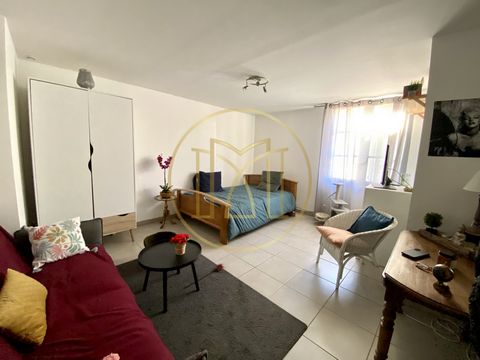 The agency Maisons et Merveilles offers you this building located in the historic center of Arles. This building consists on the ground floor of a studio composed of a living-living area, a fitted and equipped kitchen and a bathroom with its toilet. ...