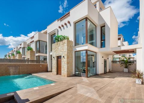Located in Alicante. The villa includes three bedrooms and three bathrooms, a fully equipped kitchen, an open living room with stunning views of the skyline. The common area is thought out to the smallest detail, which creates a perfect atmosphere in...