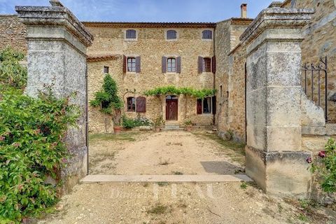 This authentic stone-built “mas” is near La Garde-Adhémar, a hilltop village listed as one of the most beautiful in France. Commanding an open view over the surrounding countryside, it is set in about 35 hectares of grounds including 18 hectares of v...