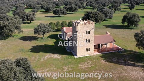 FULL VIDEO ** 360 VIRTUAL TOUR AVAILABLE ** Rustic Finca of 107 hectares 1 hour from Madrid with modern luxury castle built in the XXI century of 250m², also a livestock and agricultural hamlet of 450m², with housing of guardeses, several ships, ence...