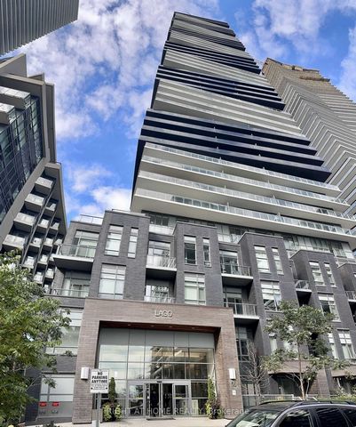 Original 1+1 Unit Combined To A Large 1 Bedroom Condo Unit; Steps To Lake Ontario, Restaurants, TTC, Express Bus To Downtown, Bike/Stroll Along Marine Promenade & Easy Access To QEW/427. Spacious & Bright Unit W/ Partial Lakefront View From The Balco...
