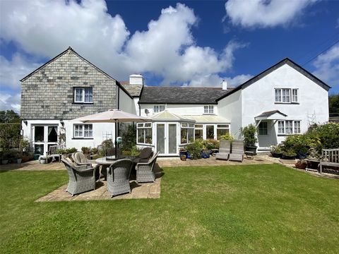 This fine detached home known as Treglarrick dates back many centuries and has a wealth of character features throughout the spacious accommodation. The historic fabric of the building proudly displays exposed stone fireplaces, beamed ceilings, slate...
