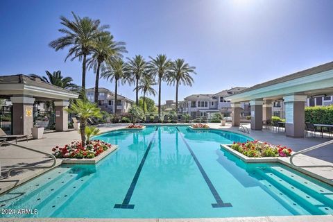 KIERLAND LOCATION CAN'T BE BEAT! Enjoy the walkway to Kierland Commons & Scottsdale Quarter for the best dining & shopping around! UPDATED SUN FILLED 2BR/2ba condo w/attached 2 car garage is being sold furnished so you can move in & enjoy (or rent) i...