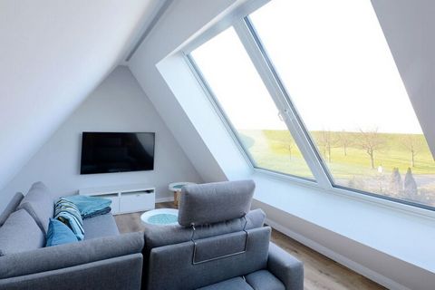 Remise pour les réservations tardives : 10 % pour mai 2023 - Appartement de vacances sur la mer du Nord avec vue unique sur la mer grâce aux fenêtres de toit coulissantes panoramiques, fraîchement modernisé en 2018