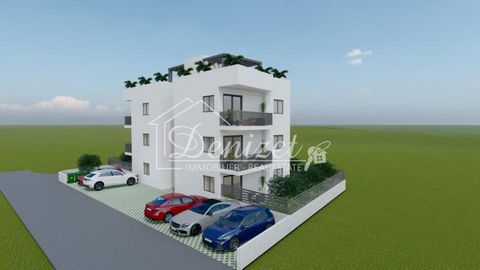 Two-bedroom apartments in a building under construction on the southern, sunny side of the island of Čiovo are for sale. The building has a total of six residential units spread over three floors: ground floor, first and second floor. There are 2 two...