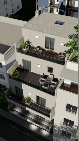 2 bedroom duplex apartment, inserted in a building with four apartments, one per floor, with elevator, equipped kitchen, solar panel and pre-installation of air conditioning, with three terraces with 21.31, 14.78 and 9.39 m2. About 300m from the beac...