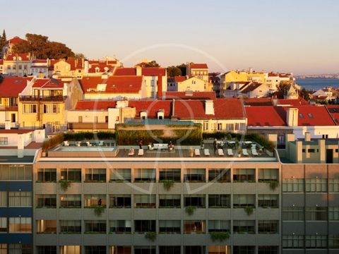 New apartment in the Lapa neighbourhood in Lisbon, located on the 8th floor of the Infante Residences Building This flat with a private gross internal area of 115.95 sqm consists of 1 living room, 1 kitchen with laundry, 2 bedrooms both suites with d...