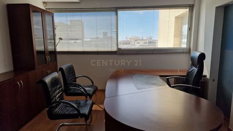 Office for rent in Limassol City, located on the 3rd floor of a commercial building. The property spans 100 sq.m. and is in excellent, renovated condition. It features three distinct spaces, two WCs, and a kitchen. The office is fully furnished and e...