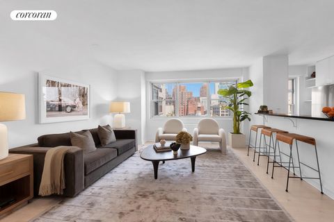 Apartment 14T at The Stewart House is a sun-drenched, high-floor, massive one bedroom home in mint condition with spectacular open city views from every window. With approximately 1,150 square feet and an open formal expanse, this uniquely spacious a...