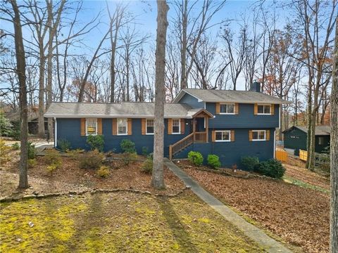 Gorgeous split-level home on a corner lot in Smyrna’s sought-after Forest Hills neighborhood! The updated exterior and mature trees evoke the feeling of a cabin in the woods, while the inside is spacious and modern. A cedar gable front porch welcomes...