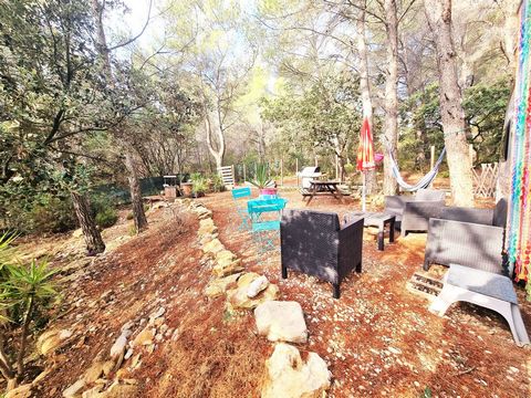 Terrain 733 m&#178; non constructible&#43; caravane &#43; mini chalet bois