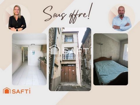 Maison d'habitation T3, sur 3 niveaux, 2 chambres, 2 WC, 1 salle d'eau, 1 garage