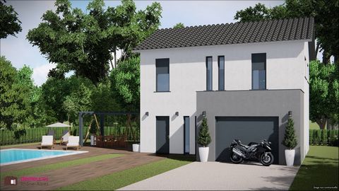 Hello Demeures Rhône-Alpes offers you a project to build a RE2020 house of 94m2 plus garage of 18m2 on a plot of about 500m2 Very important: impossible to build a larger house on this land the house is composed of a beautiful living space, 4 bedrooms...
