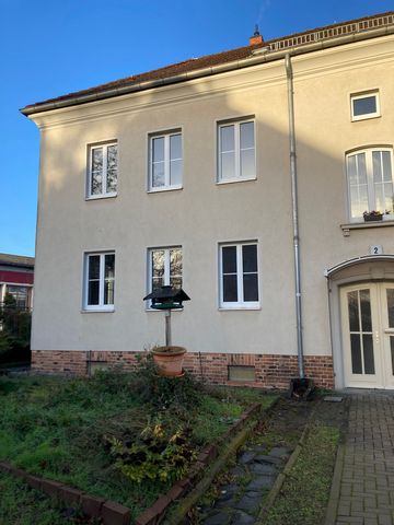 The three-room apartment is currently being completely renovated and can be rented from April 1st, 2024. It is located just a few meters from Bergholz-Rehbrücke train station.