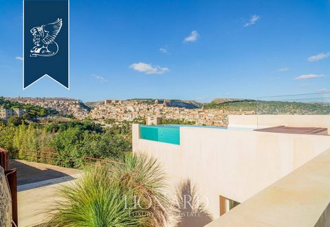 In Ragusa Ibla, among the green hills, a luxurious residence of 350 square meters is put up for sale with a panoramic pool and a garden of 35,000 square meters. m. The luxury estate has two levels: on the ground floor, the space contains a kitchen wi...