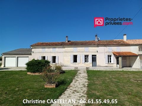 Christine CASTELLAN offers you a Charentaise farmhouse in SAINT-BRIS-DES-BOIS (17770) located 5 kms from Burie, 14 kms from Saintes and 16 kms from Cognac. With a living area of approximately 150 m² with 3 bedrooms, this Charentaise enjoys a plot of ...