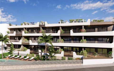 Apartments for sale in Benijofar, Costa Blanca Homes 2 and 3 bedrooms with 2 bathrooms, community pool. The building has 3 floors, option to choose ground floor with garden, first floor with terrace or attic with solarium. EXTRAS (Launch offer prices...