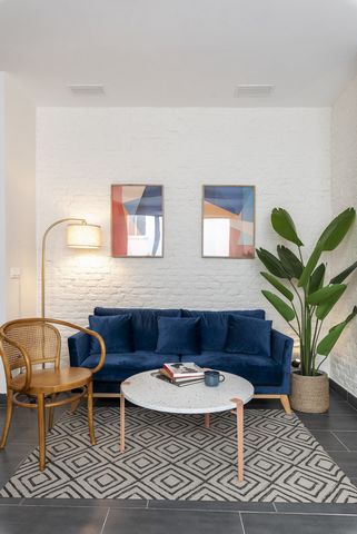 About this space Newly remodeled 2 Bed/2 Bath design flat in the heart of an authentic Sevilla neighborhood in the historic Casco Antiguo. The stylish flat blends contemporary comforts and authentic charm & is just steps from the bars & restaurants o...