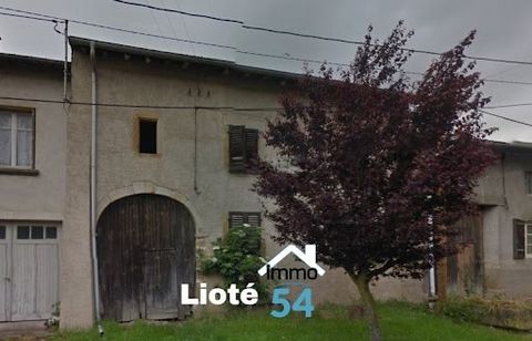 St Boingt (54290) House to renovate In exclusivityLionel Lioté offers you in St Boing, a village house to be completely renovated. It currently consists on the ground floor of an old kitchen giving access to 2 rooms. We also have 2 rooms upstairs. A ...