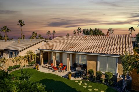 Step into the meticulously maintained Maurea plan in the coveted Trilogy La Quinta, a premier 55+ resort community offering a serene, amenity-rich lifestyle. This house is being offered turnkey furnished. This single-story gem boasts 1,359 square fee...