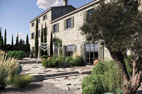 Barat, a stone villa in the unfinished phase of construction with a conceptual and technical solution for a building with a gross area of 558 m2 on a spacious plot of 1916 m2 that provides complete peace and privacy with great potential and the possi...