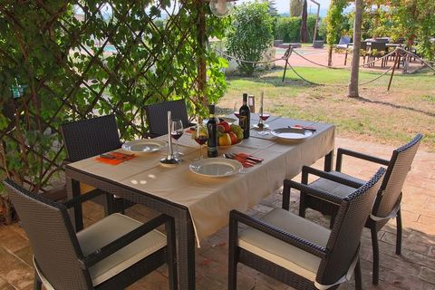 Modern and luxurious, this is a 2-bedroom holiday home to spend a splendid holiday in Foligno. You have a roofed terrace with a barbecue and a shared swimming pool to enjoy. The holiday home is perfect for a small family or 5 friends. The roads of Fo...