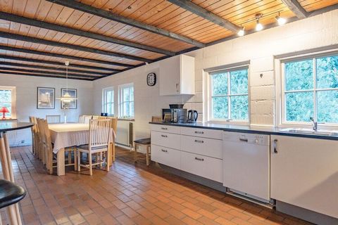 Holiday home located in a peaceful area on a large natural plot close to child-friendly beach, forest and Tversted town. The cottage is furnished with three spacious bedrooms and bathroom with shower and underfloor heating. Sauna for six people is lo...