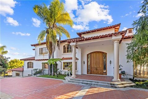 View! View! View! Fall in love with this stunning custom built estate living with incredible panoramic views of City lights, Disneyland Fireworks and peekaboo ocean view. This exquisite Mediterranean Estate offers 7 bedrooms and 6.5 bathrooms/ 6846 s...