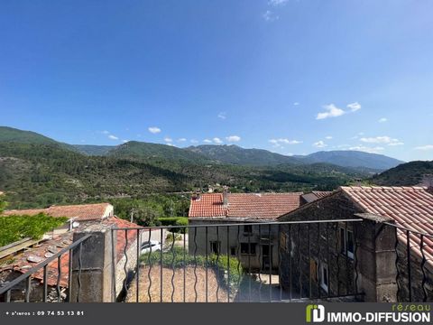 Fiche N°Id-LGB152045 : Saint vincent d'olargues, sector With beautiful view, House with breathtaking view and terrace of about 70 m2 including 4 room(s) including 2 bedroom(s) + Terrace of 7 m2 - View: On the mountains - Stone construction - Ancillar...