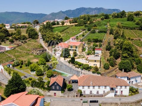 Property in the Alto Douro Vinhateiro with 3,781 sqm, consisting of 4 urban articles (4 villas) and 2 rustic articles (garden and vineyard), of enormous cultural and heritage value, located on an elevated slope with a privileged panoramic view over t...