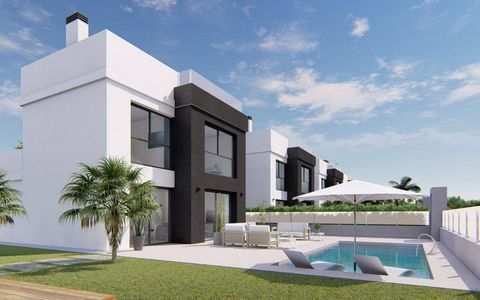 Luxury villas in Cotoveta, Alicante They have a plot and private pool, 3 bedrooms, 2 bathrooms, 1 toilet, separate kitchen, living room, solarium, large mezzanine living room and garage for 2 cars with storage room included. Cotoveta Urbanization is ...