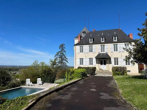 This elegant chateau is located less than an hour from the ocean, occupying a dominant position overlooking the stunning Pyrenees. Perfectly maintained with its green paddock, wooded parkland, and swimming pool, this property offers an idyllic living...