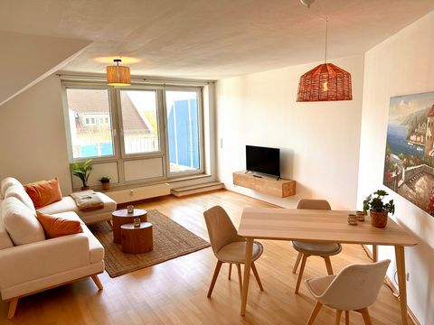 Welcome to this beautiful furnished 3-room apartment in Mainz Bretzenheim! This charming apartment is located in a traffic-calmed residential complex and at the same time offers excellent access to the A63 highway (only 6 minutes away). In the surrou...