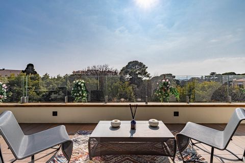 CANNES Oxford - In a luxury and luxurious residence, recent (2016), in the heart of a private landscaped park with swimming pool on the roof, Penthouse with high-end services, with an area of 186 m2 with superb terrace of 75 m2. Large reception area,...