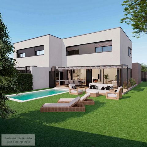 BARNES presenta esta magnífica casa unifamiliar de nueva construcción con un diseño moderno y acabados de calidad. Esta promoción de casas Bon Relax está situada en una urbanización residencial de Sant Pere Pescador que cuenta con una muy buena local...