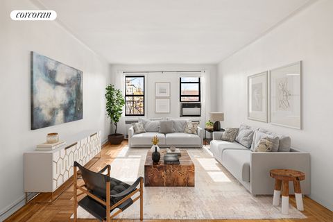 Welcome to 300 Ocean Parkway, Apartment 5N, a spacious and sunlit two-bedroom, two-bathroom residence with approximately 1270 sq ft of living space. This charming pre-war apartment boasts oversized rooms and abundant natural light, with windows in ev...