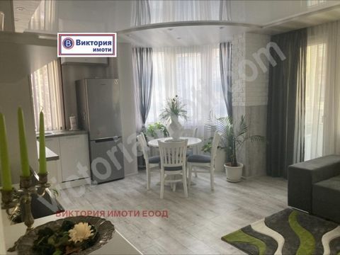 The apartment is located in one of the most preferred neighborhoods for living K. Ficheto, near the mall center, many schools, kindergartens, restaurants and last but not least a large park. The layout is as follows: three bedrooms, a living room wit...