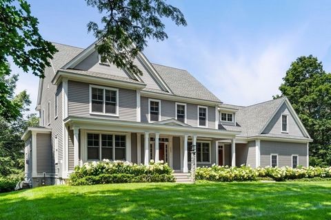 Spectacular Modern Farmhouse on 1.83 scenic acres providing striking views of conservation land. The fabulous open floor plan includes a designer kitchen full of natural light, top-of-the-line appliances, steam and conventional wall ovens, 6 burner g...