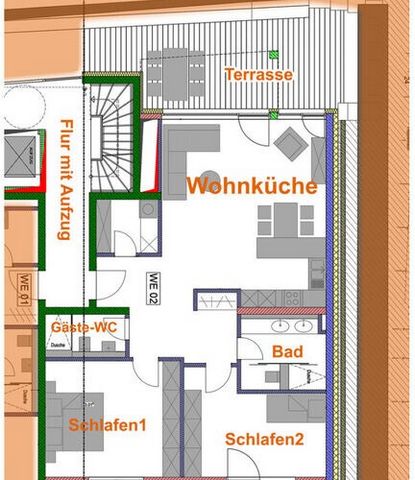 Equipment of the apartment at the Mantelhafen - type 2: -deep garage square with elevator -Flot heating -Avrating system -luxurious equipment and furnishings -Waschwaschwaschen, WLAN, LCD -TV -secured bike room with charging option for electric bikes...