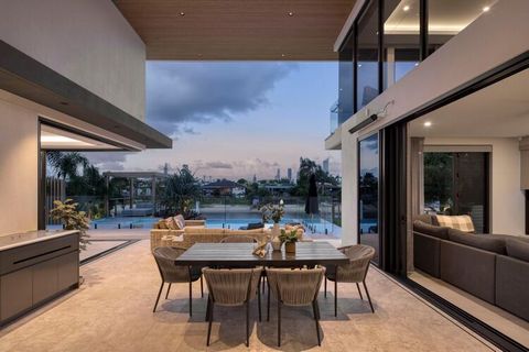 A modern entertainer's paradise boasting an ambient Northern aspect set on a 749sqm block. Positioned within the exclusive 'Golden Triangle' enclave and only a short cruise to main river, this near new 3 level home, built by multi-award winning Resol...