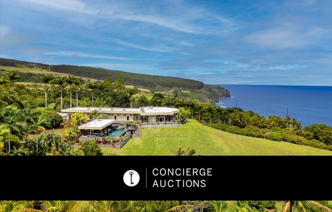 Currently Listed for $3.95M | No Reserve | Starting Bids Expected Between $1.5M-$2.75M This gorgeous, contemporary resort-style residence is surrounded by lush tropical landscaping and overlooks Hawaii’s Hamakua Coast. From the moment you enter the g...