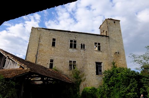 MAJOR BUILDING WORKS A few miles South of Condom, in a quiet environment, large estate that includes a 13th-century chateau (to be restored completely), 3 houses to renovate, outbuildings on a plot of land of approx 6 acres. - House 1 : Gascon-type b...