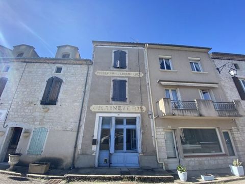 A 3 bed stone village house on 3 levels situated in the medieval village of Lauzerte separated into 2 apartments. The first apartment is on the ground floor only , with an open planned living room with a small corner kitchen, that then leads onto the...