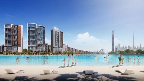 Azizi Riviera : Lagunen-Gemeinschaft Eine Wohnanlage im Bezirk Meydan in MBR City, Dubai. Ganz in der Nähe der Innenstadt von Burj Khalifa, 7 Autominuten von der Dubai Mall entfernt. Kombiniert das Beste aus französisch-mediterraner Designperspektive...