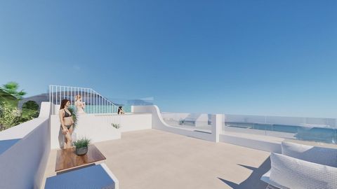 Appartement op de bovenste verdieping te koop met dakterras en op loopafstand van het strand van Las Higuericas in Torre De La Horadada.~~Toplocatie vlakbij de Middellandse Zeekust~Ervaar het beste van wonen aan de kust met dit prachtige nieuwe proje...